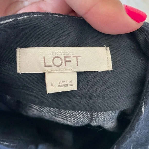 Loft pinstripe wool blend mini skirt - Picture 3 of 6